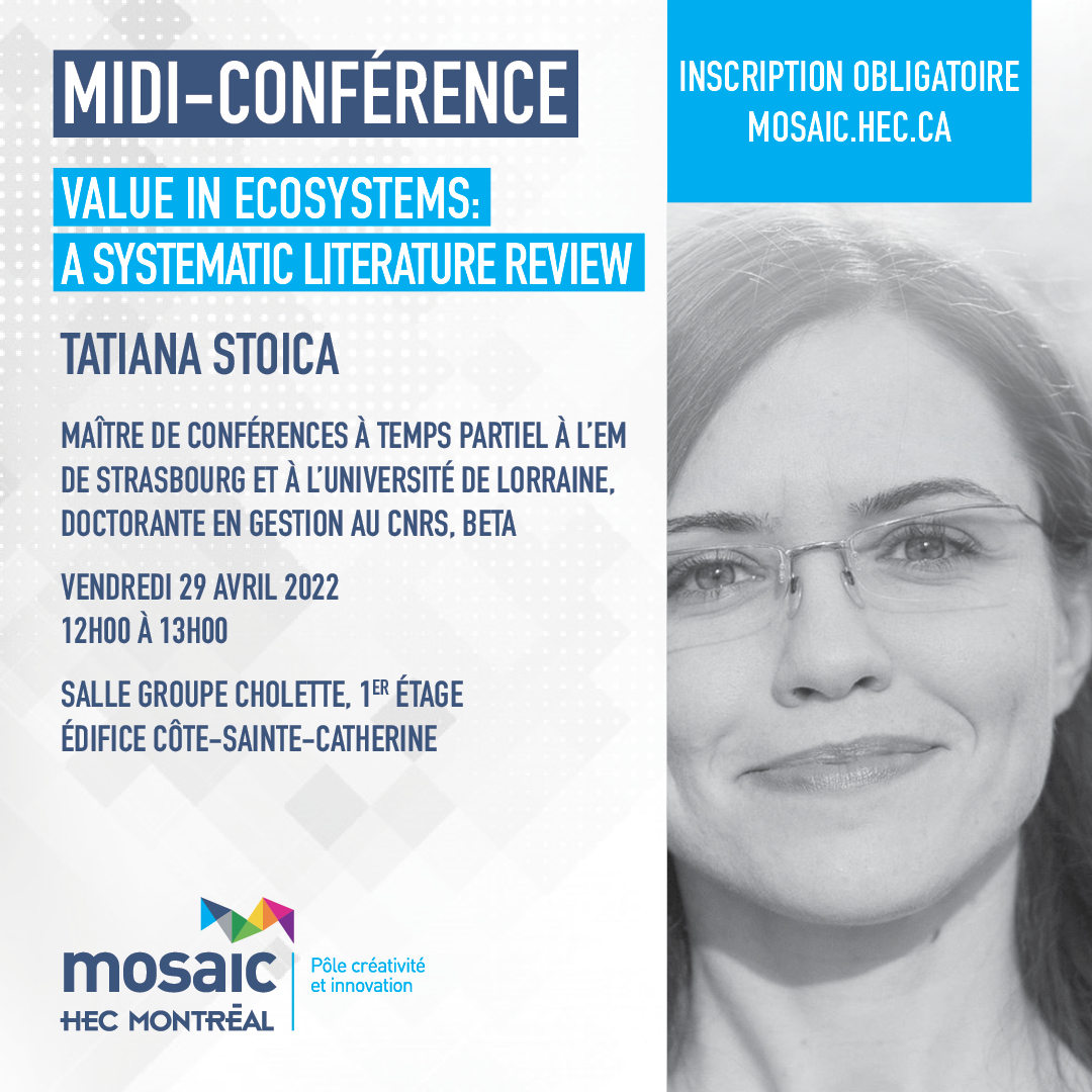 Midi-Conférence : Tatiana Stoica