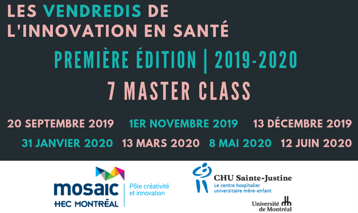 PROGRAMME 2019-2020 | LES VENDREDIS DE L'INNOVATION EN SANTÉ (1ère édition)