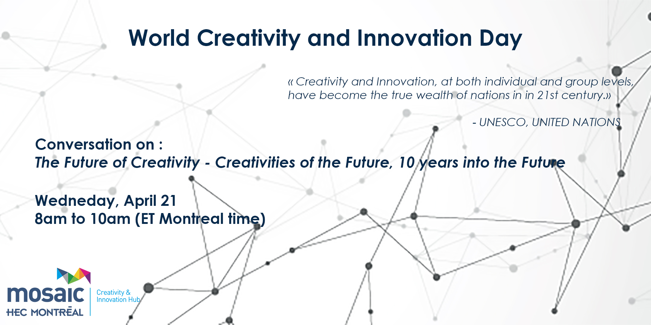Journée mondiale de la créativité et de l'innovation